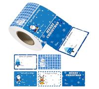 Lot de 400 étiquettes autocollantes de Noël, étiquettes de nom, décorations, cadeaux, 7,5 x 5 cm, pour sacs de fête, cartes et enveloppes