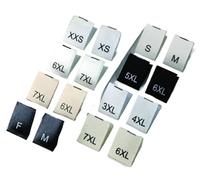 Lot de 400 étiquettes de taille pour sérigraphie, correspondance des tailles, ruban de satin de coton mat plié et coupé en deux, accessoires de couture pratiques