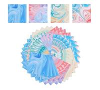 Lot de 400 Feuilles de Papier Origami,9,5 x 9,5 cm Feuille de Couleur Origami Motif ciel étoilé Papier Craft Pliant pour Projets de Bricolage et D'artisanat （4 styles）