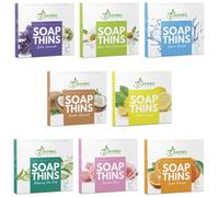 Lot de 400 feuilles de savon en papier antibactérien pour le lavage à la main - Lot de 8 savons de poche désinfectants portables, diluables et jetables, pour le camping (variété, 20,3 x 127 cm)