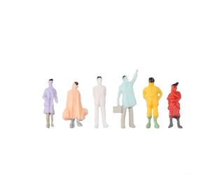 Lot de 400 figurines peintes pour trains ferroviaires, modèles de passagers à l'échelle 1:87 HO à utiliser dans les maquettes de gares et de rues