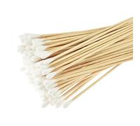 Lot de 400 longs bâtons en bois avec embout en coton - Coton-tiges pour le nettoyage, le retrait de maquillage et le soin de blessure
