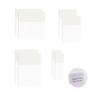 Lot de 400 Notes Autocollantes Transparentes, 4 Tailles Blocs-Note Adhésifs Transparents Feuilles de Notes Adhésives Imperméables Réutilisable Super Sticky Amovibles Pour Bureau étudiant Maison