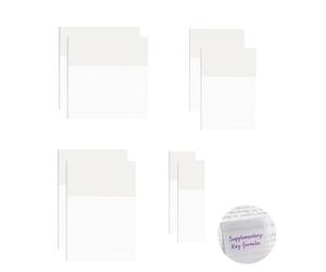 Lot de 400 Notes Autocollantes Transparentes, 4 Tailles Blocs-Note Adhésifs Transparents Feuilles de Notes Adhésives Imperméables Réutilisable Super Sticky Amovibles Pour Bureau étudiant Maison