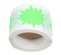 Lot de 400 patchs autocollants fluorescents en forme d'éclatement pour vente au détail, garage, cour, présentoirs Vert vif