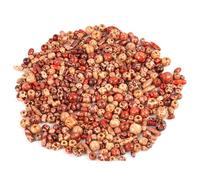 Lot de 400 perles en bois naturel peintes avec pochette à bijoux pour la fabrication de bijoux, bracelets, colliers et accessoires de cheveux, perles en bois naturel