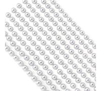 Lot de 400 petites perles rondes autocollantes de 6 mm pour décoration (argent)