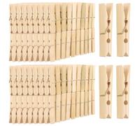 Lot de 400 pinces à linge en bois non traité de 6 cm - Petites pinces à linge durables en bois - Mini pinces à linge en bois - Mini pinces à linge pour linge, mémoires de bureau, photos, art,