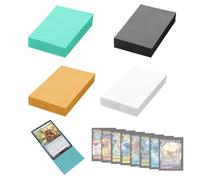 Lot de 400 pochettes souples transparentes pour cartes à collectionner - 66 x 91 mm - Dos mat givré - Pour cartes à collectionner comme Magic, MTG (4 couleurs)