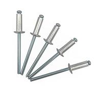 Lot de 400 rivets aveugles 4,0 x 12 mm à tête bombée type ouvert DIN 7337 rivets en aluminium et mandrin en acier rivets pop (400, 4,0 x 12 mm)