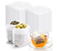 Lot de 400 Sachets de Thé à Remplir 7×9 cm, Filtres Jetables en Papier avec Cordon, Pratiques et Propres, Idéals pour Thé en Vrac, Infusions, Matcha, Café, Cuisine - 4 x 100 Pièces