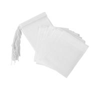 Lot de 400 sachets filtrants jetables en papier vide avec cordon de serrage, blanc (7 x 9 cm)