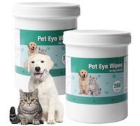 Lot de 400 tampons de nettoyage pour les yeux pour chiens et chats, soins oculaires pour chien et anti-larmes pour animaux de compagnie, lingettes polyvalentes pour animaux de compagnie, prévient les