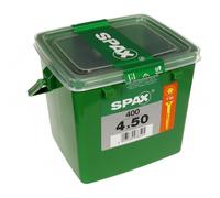 Lot de 400 vis acier tête fraisée torx SPAX, TF TX 4x50 WIROX