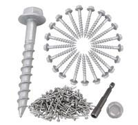 Lot de 400 vis de suspension de solive #9 x 2,5-1,3 cm compatibles avec les | Vis de connecteur de rechange pour vis Simpson Strong-Tie 9112R500 et clou 10D 1/4 tête hexagonale 0,9 cm de diamètre Mech