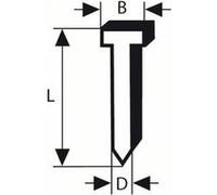 Bosch Clou de finition DA SK64-34 38G 2608200520 tête fraisée galvanisé 38 mm Lot 4000