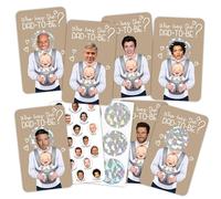 Lot de 41 cartes à gratter pour fête prénatale - Who Is The Daddy - Jeux de révélation du sexe - 8,9 x 5,3 cm - Excellente idée de jeu de fête pour fête prénatale, décoration de fête de révélation du