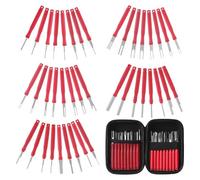 Lot de 41 connecteurs éjecteurs de bornes pour extracteur de broches, 41 pièces, construction à broches en acier de qualité supérieure, facile à utiliser, conçu pour être pratique (rouge)