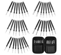 Lot de 41 outils de démontage de bornes avec extracteurs de broches et éjecteurs de connecteurs avec sac de rangement pour faisceau de câblage de véhicule et réparations électriques (Noir)