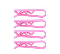 Lot de 410 clips de sac poubelle en plastique efficaces pour sécuriser l'élimination des ordures de cuisine (rose)