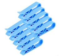 Lot de 410 pinces en plastique pour sac poubelle de cuisine pour une élimination sécurisée des déchets (bleu)