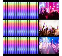 Lot de 42 bâtons fluorescents à DEL en mousse, bâtons fluorescents en vrac, fournitures de fête phosphorescentes avec 3 modes de clignotement coloré, fournitures de fête néon pour fête lumineuse