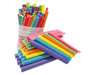 Lot de 42 bigoudis Papilotten de qualité supérieure - Pour des boucles douces et naturelles - Convient pour les grandes et petites boucles pendant la nuit - Barre flexible - Multicolore