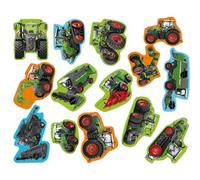 Lot de 42 confettis XXL « FENDT TRAKTOR » comme décoration pour fête d'enfant et anniversaire d'enfant | Ferme, agriculture, tracteur, décoration de table à disperser, fête d'anniversaire pour enfants