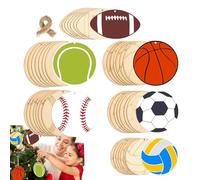 Lot de 42 copeaux de bois pour ballons de sport, volley-ball, basketball, rugby, tennis Chaies
