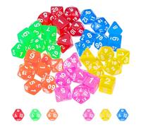 Lot de 42 dés polyédriques - Lot de dés multicolores en acrylique - Dix pour MTG RPG D&D - D4 D6 D8 D10 D12 D20 - Pour jeux de table