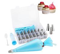 Lot de 42 douilles de décoration de gâteau - Poche a douille - Patisserie accessoires professionnel - Convient aux boulangers amateurs et professionnels