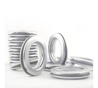 Lot de 42 œillets de rideau de 40 mm de diamètre intérieur en plastique, grands œillets nanoscale à faible bruit, grand kit d'œillets pour tissu (argent)