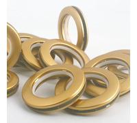 Lot de 42 œillets de rideau en plastique de 40 mm de diamètre intérieur - Nanoscale - Faible bruit - Grand kit d'œillets pour tissu (doré)