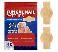 Lot de 42 patchs à ongles en forme de champignon pour ongles d'orteils, patchs multi-usages pour ongles endommagés et l'apparence des ongles décolorés, parfaits pour une utilisation nocturne