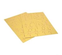 Lot de 42 stickers muraux en acrylique effet miroir en forme d'étoile pour décoration murale amovible pour verre, métal, bois et carrelage Doré