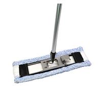 Lot de 42 supports d'essuie-glace en métal - Manche en aluminium - FSP - Chiffon bleu - Convient pour Hara Vileda etc.