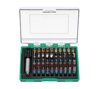 Lot de 42 tournevis à tête avec manche d'extension intégré, construction en alliage d'acier, embouts à code couleur pour un ajustement et une identification facile, outil à main de qualité