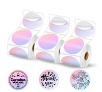 Lot de 420 étiquettes thermiques rondes 50 mm x 50 mm pour imprimante d'étiquettes T50M Pro/M110/M100/M220, autocollantes pour petites entreprises, codes à barres et emballage, 1 rouleau, dégradé de