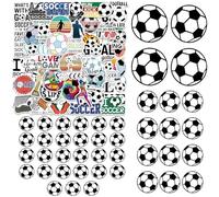 Lot de 43 autocollants muraux de football, 50 autocollants graffiti de football, autocollants muraux pour chambre de garçon, autocollants décoratifs, autocollants pour fenêtre en verre de football