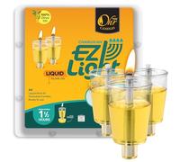 Lot de 44 bougies pré-remplies d'huile Menorah - Hanoukka EZ Lights - 100 % huile d'olive avec mèche en coton dans la tasse - Brûle environ 1 1/2 h