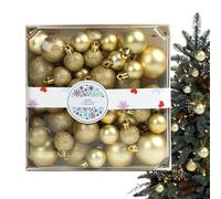 Lot de 44 boules de Noël scintillantes avec paillettes - Décoration d'arbre - Pour intérieur et extérieur : porche, jardin, chemin - Boules incassables pour guirlandes