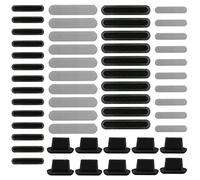 Lot de 44 Filets adhésifs Anti-poussière en Maille avec Lot de 10 Bouchons Anti-poussière en Silicone, Coque Anti-poussière pour Haut-Parleur avec kit Compatible avec iPhone 13 12 11 8 7 Pro Max