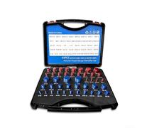 Lot de 44 jauges de filetage SAE et métriques, outil d'identification d'écrous et de boulons avec jauges en acier au carbone pour une mesure précise du pas de filetage