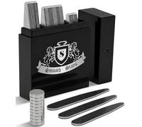 Lot de 44 raidisseurs magnétiques en métal dans une boîte séparée (5,6 cm, 6,35 cm, 6,9 cm) avec 20 supports de collier aimantés, S-L, Acier allié