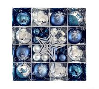 Lot de 45 boules de Noël avec décorations peintes pour arbres, guirlandes, couronnes et pour les lieux festifs (616-91)