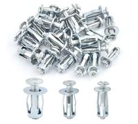 Lot de 45 chevilles en métal pour corps creux M4/M5/M6 - Écrous d'expansion en métal - Pour murs minces, portes creuses, tôle de fer