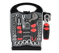 Lot de 45 clés à cliquet à douille, 40/45 pièces en acier au chrome vanadium avec embouts de tournevis, clé réglable pour réparation de voiture et entretien à domicile