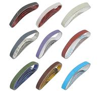 Lot de 45 courroies d'affûtage de rechange 1,27 x 30,5 cm pour aiguiseur de couteaux et outils (WSKTS & WSKTS-KT/Mk.1 et Mk.2) - 80/120/240/400/600/800/1000/2500/5000 Grains