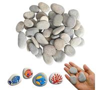 Lot de 45 galets à peindre, 1 à 3 cm, grands galets de rivière, Dessin Créative Galets à Peindre, pierres décoratives, pierres décoratives naturelles, pour jardin, pots de fleurs et aquariums