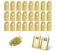 Lot de 45 lames de tondeuse robot de 0,75 mm pour tondeuse à gazon avec 30 vis compatibles avec Husqvarna, Automower, Gardena (doré)